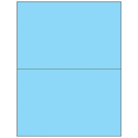 Bsc Preferred 8-1/2 x 5-1/2'' Pastel Blue Removable Rectangle Laser Labels, 200PK BUY00027781